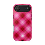 Pink Picnic Plaid MagSafe iPhone Case