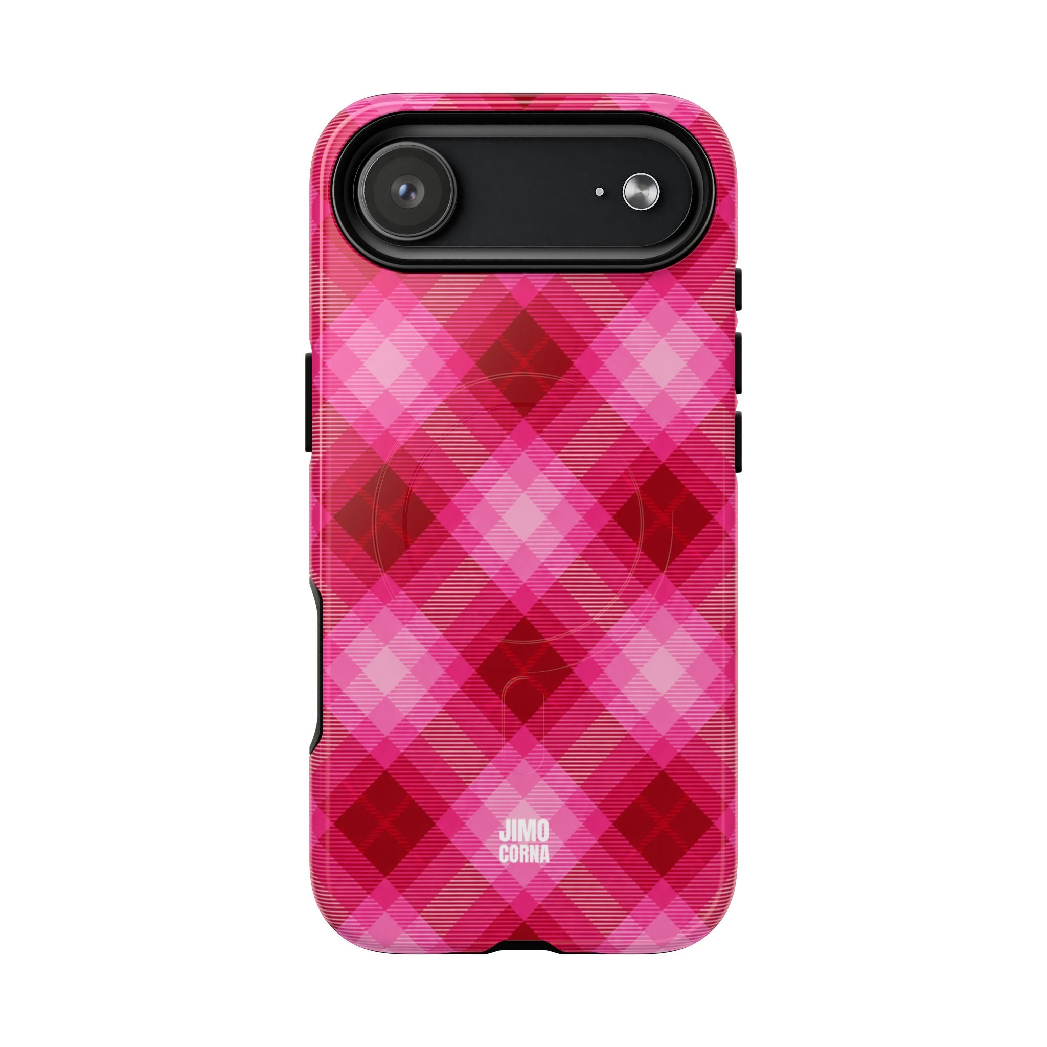 Pink Picnic Plaid MagSafe iPhone Case