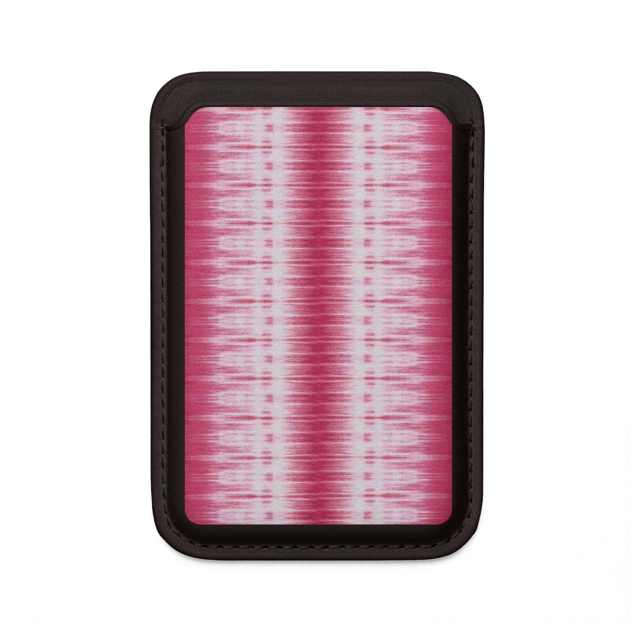 Pink Woven Texture Vegan MagSafe Wallet