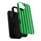 Bold Stripes MagSafe iPhone Case | Olive Green