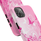 Pink Flutter Garden iPhone Case