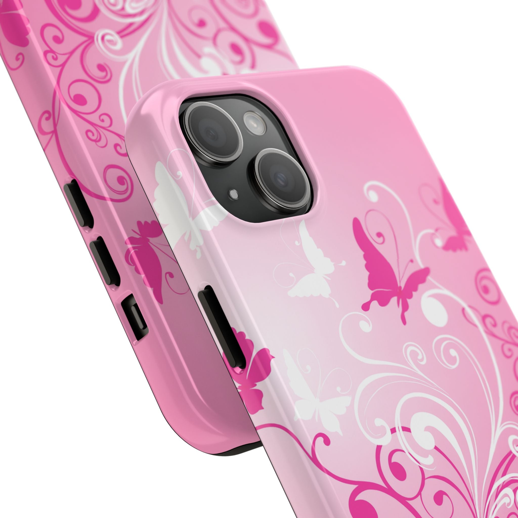 Pink Flutter Garden iPhone Case