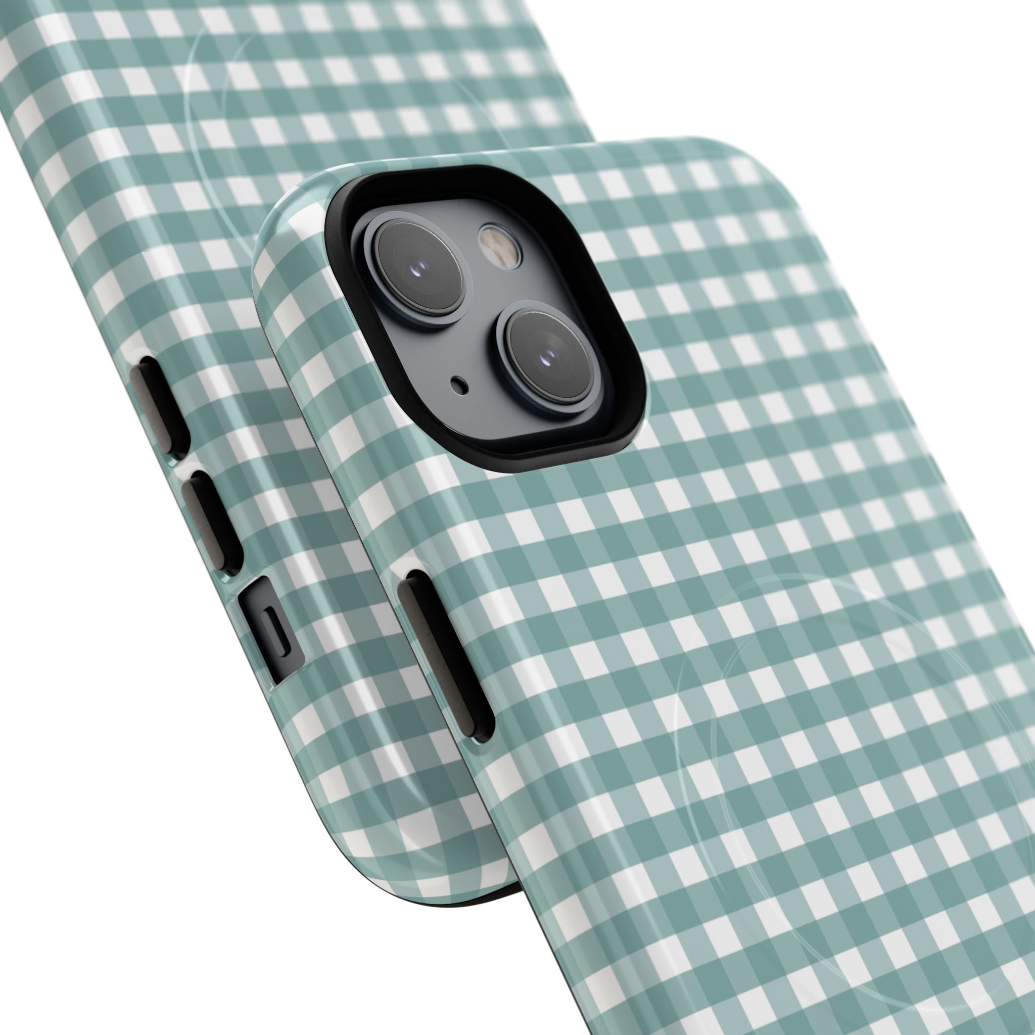 Farm Gingham MagSafe iPhone Case | Blue
