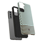 Asymmetrical Lines Samsung Galaxy Case | Blue and Brown