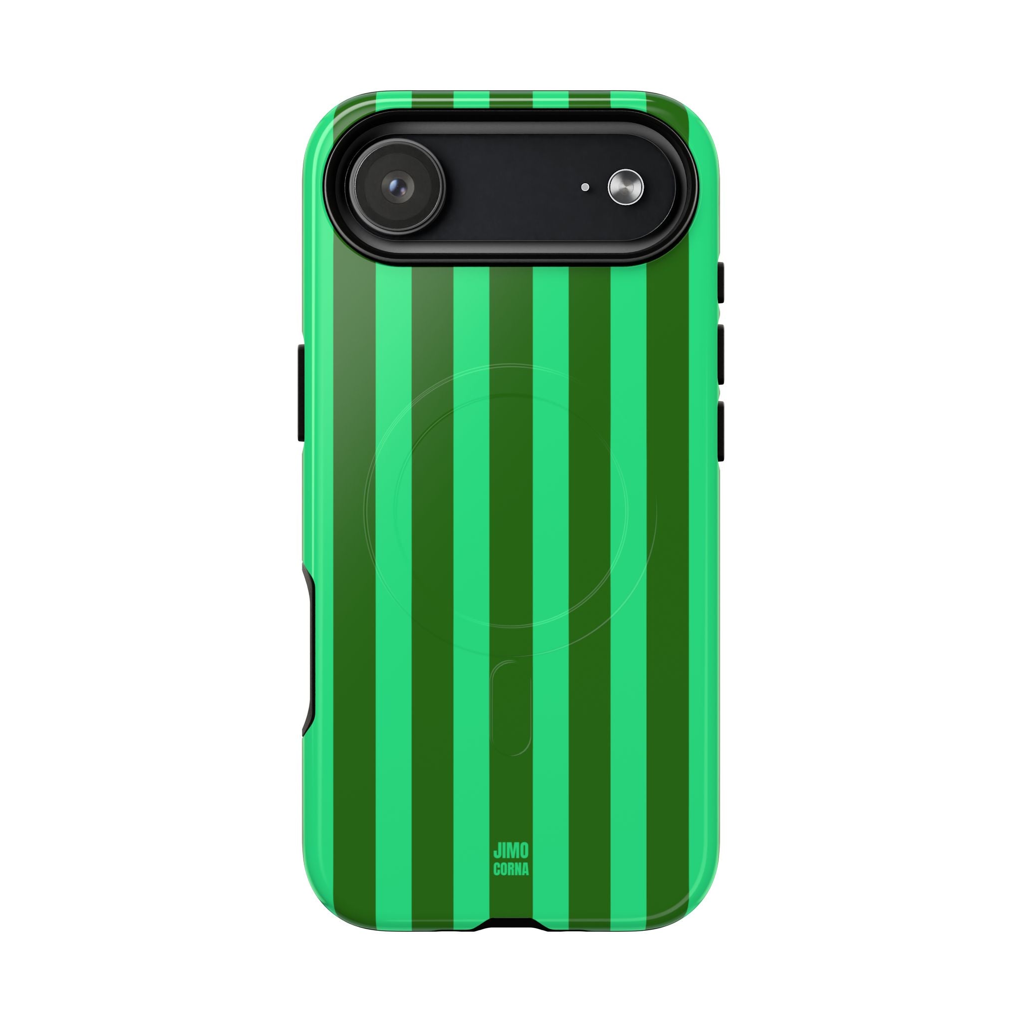 Bold Stripes MagSafe iPhone Case | Olive Green