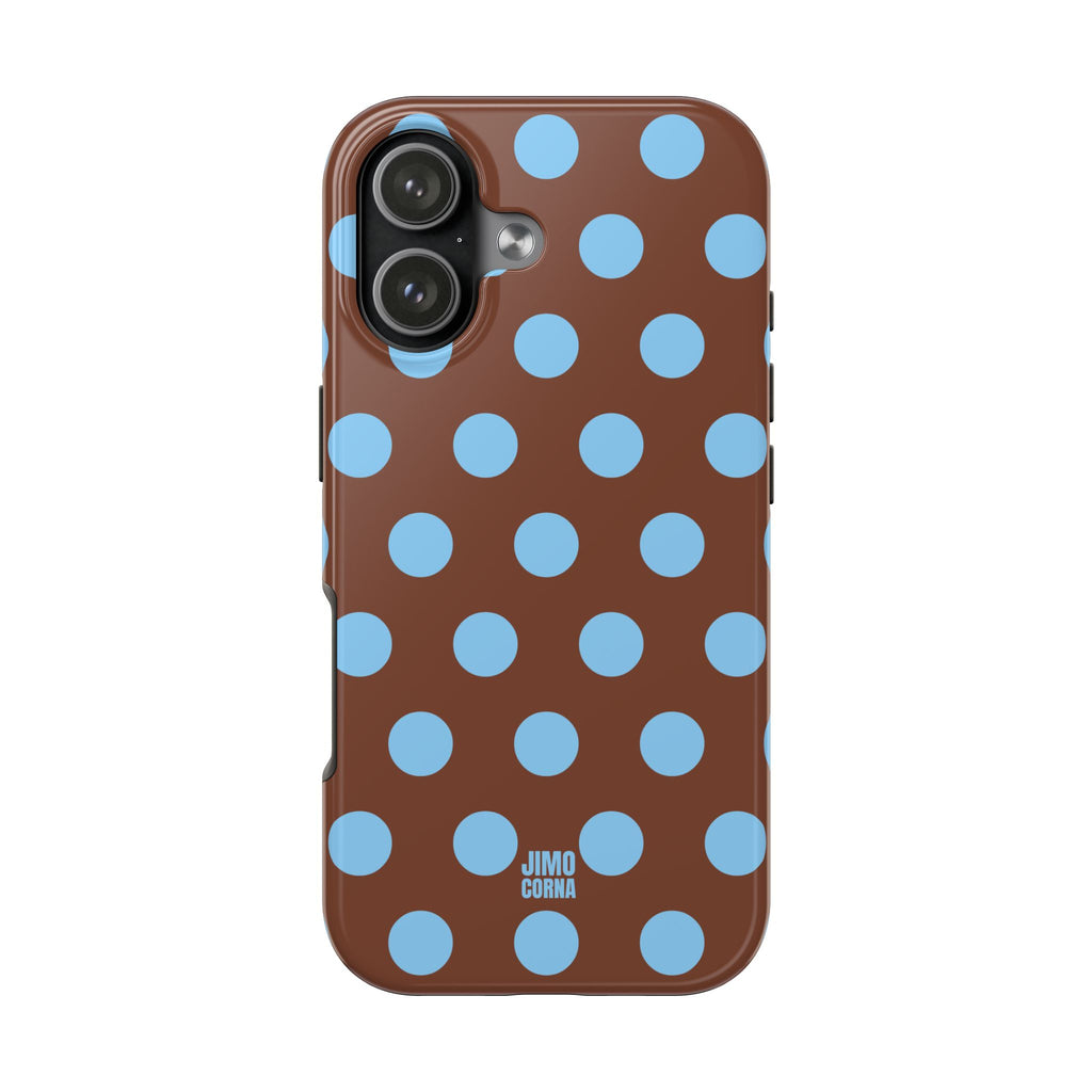 Big Polka Dot | Brown and Blue
