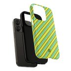 Angelina Stripes | Green - MagSafe iPhone Case