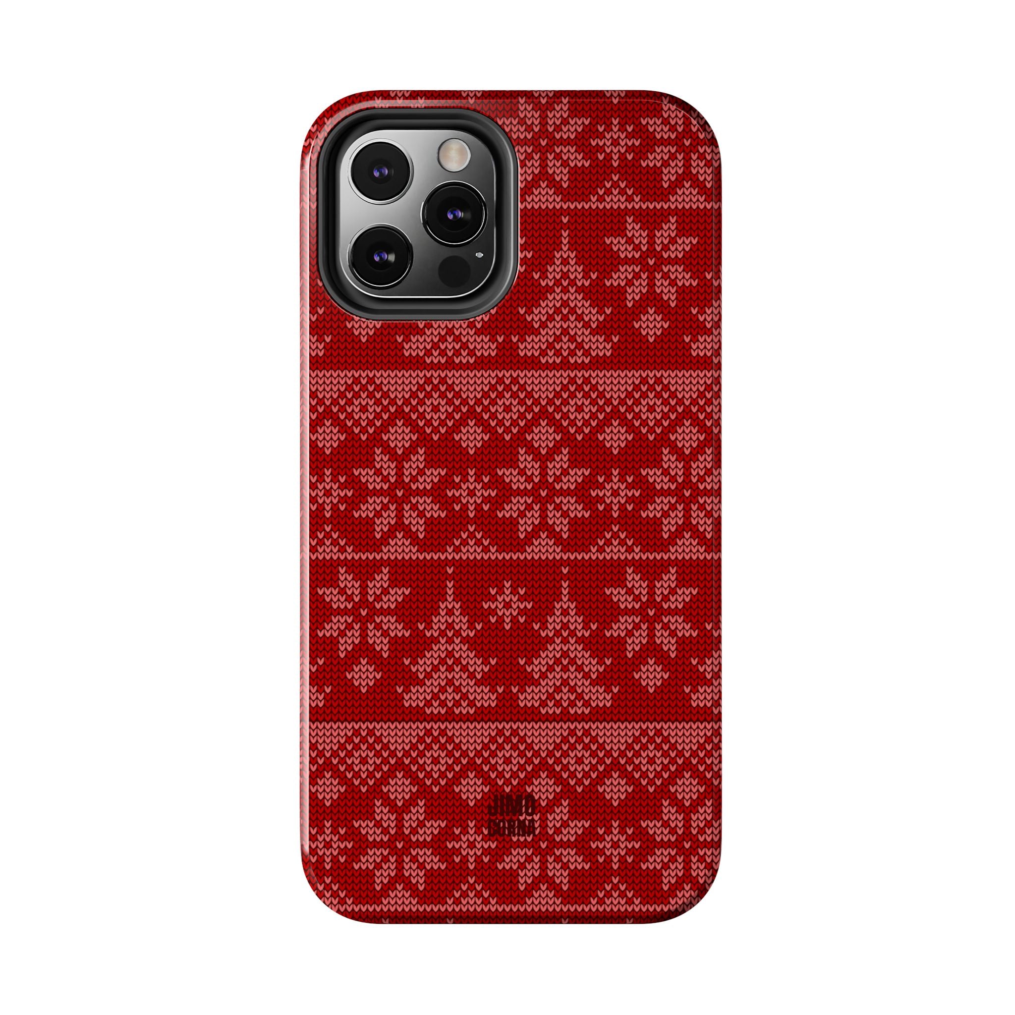 Holiday Knit | Red iPhone Case