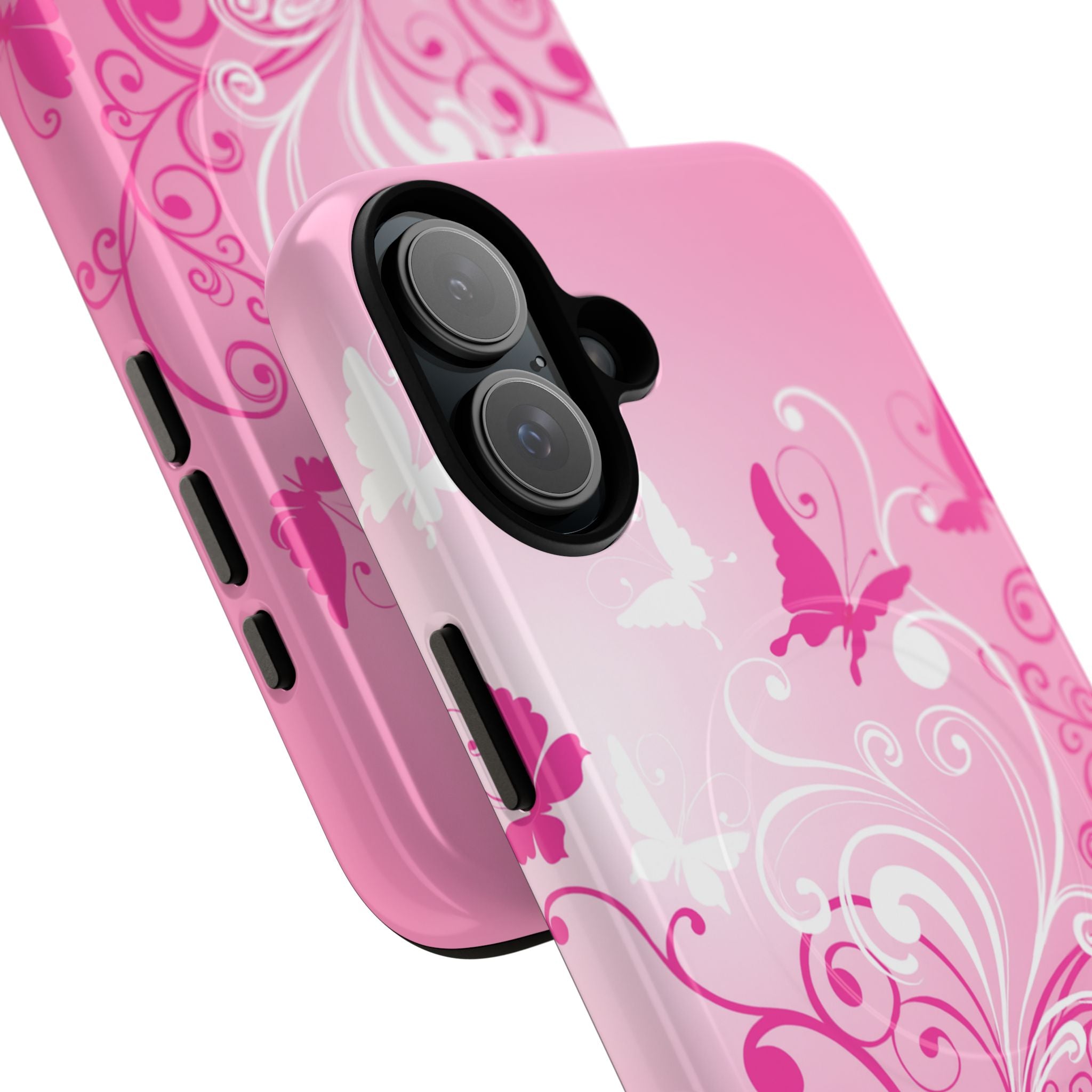 Pink Flutter Garden MagSafe iPhone Case