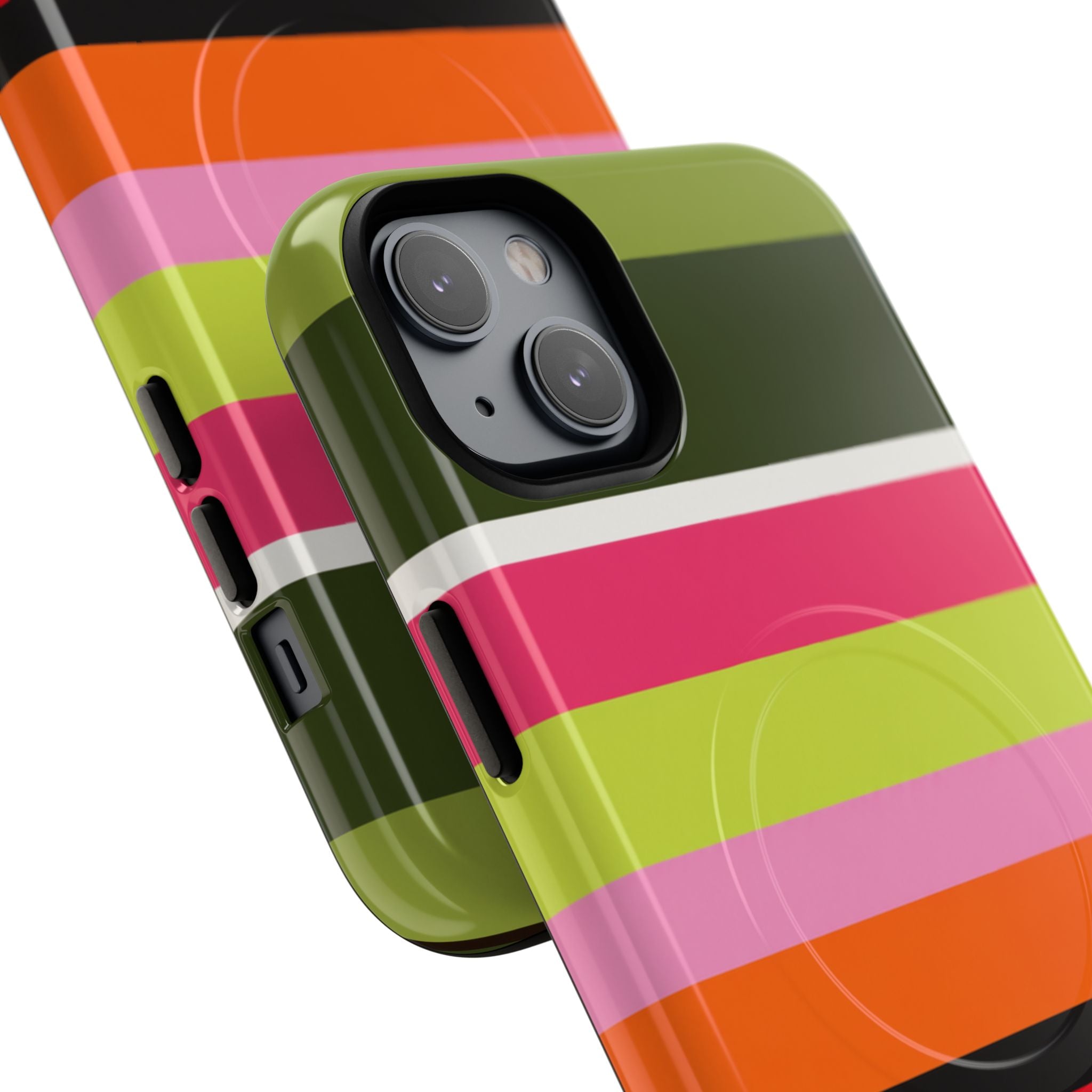 Berry Citrus Stripe MagSafe iPhone Case