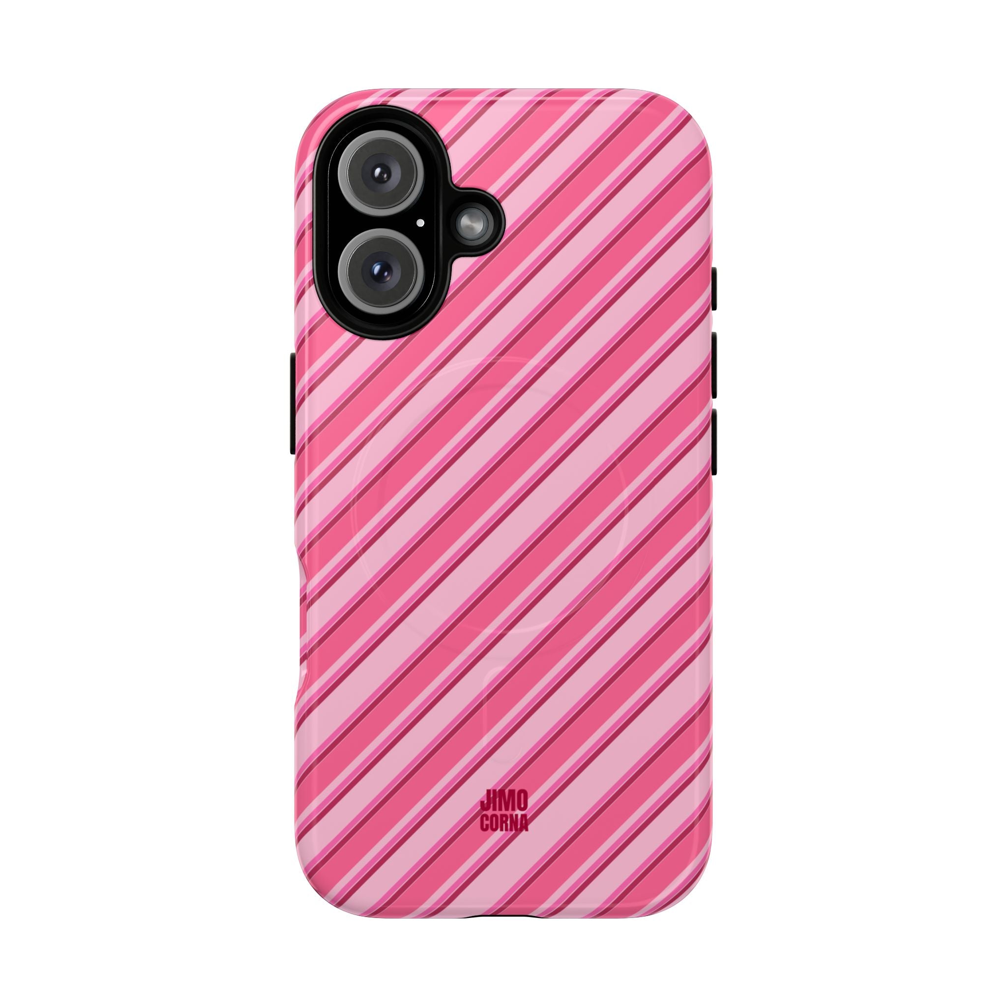 Angelina Stripes | Hot Pink - MagSafe iPhone Case