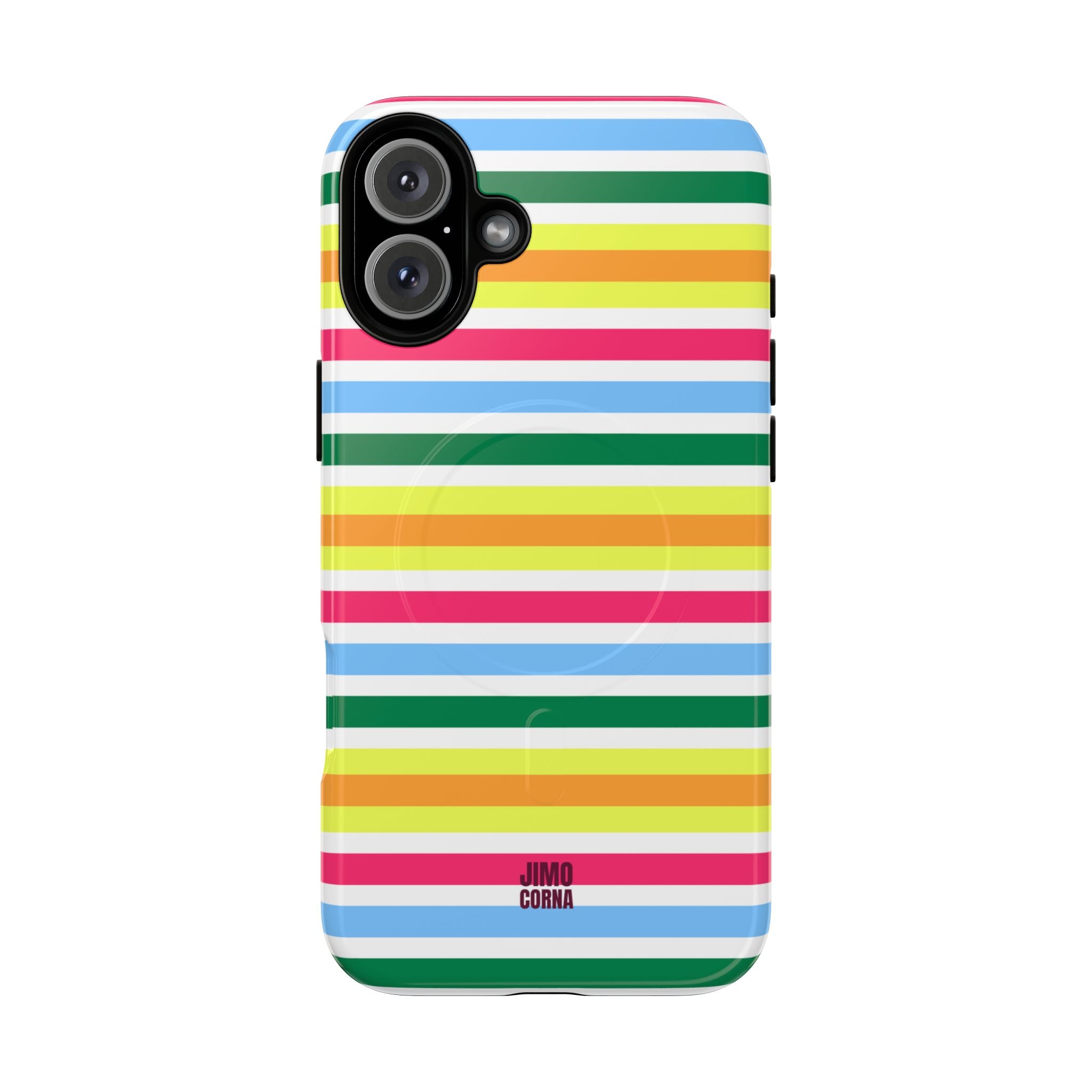 Rainbow Sorbet Stripe MagSafe iPhone Case