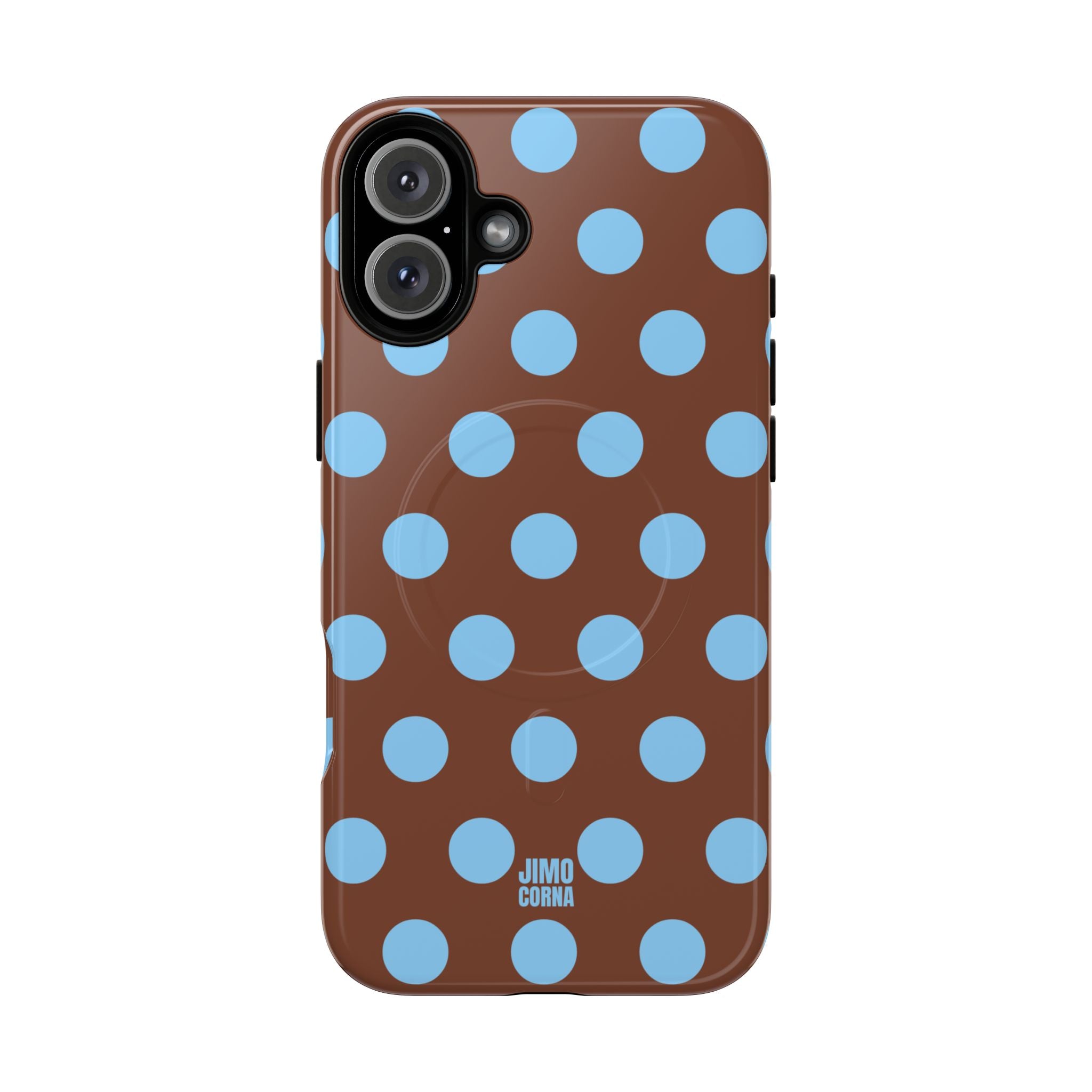 Big Polka Dot | Brown and Blue