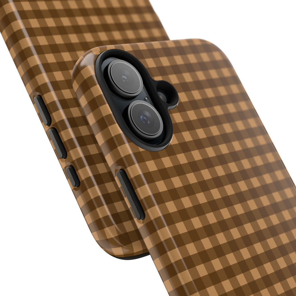 Farm Gingham iPhone Case | Brown