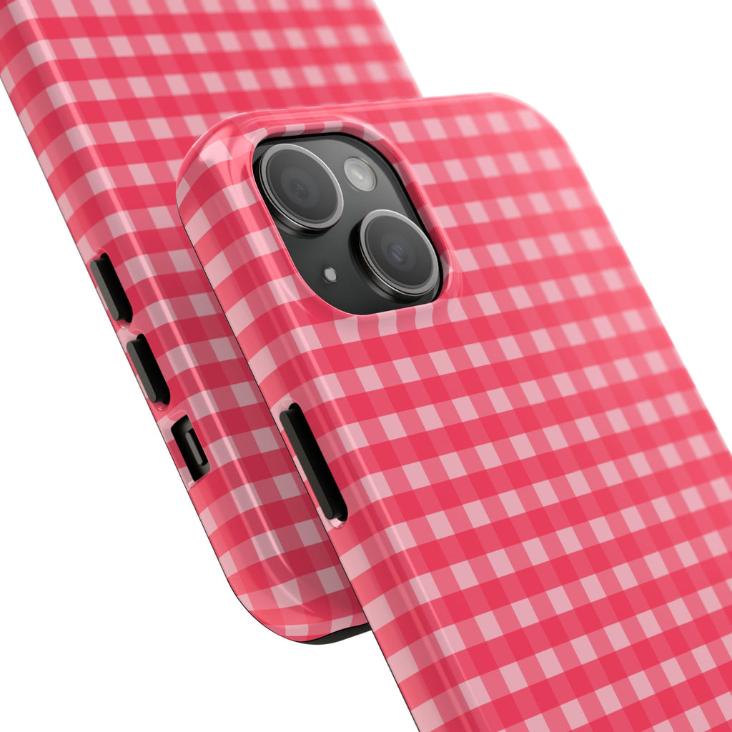 Farm Gingham iPhone Case | Hot Pink