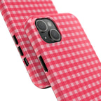Farm Gingham iPhone Case | Hot Pink