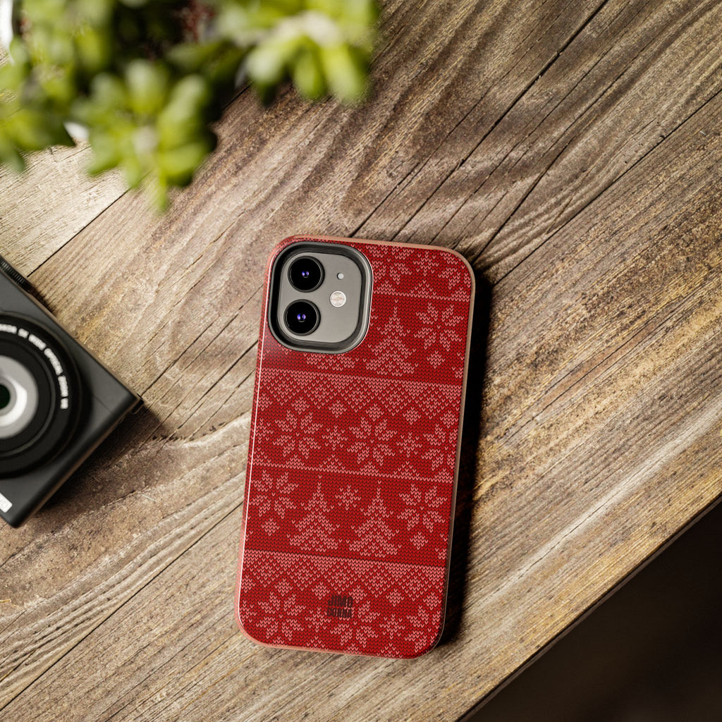 Holiday Knit | Red iPhone Case