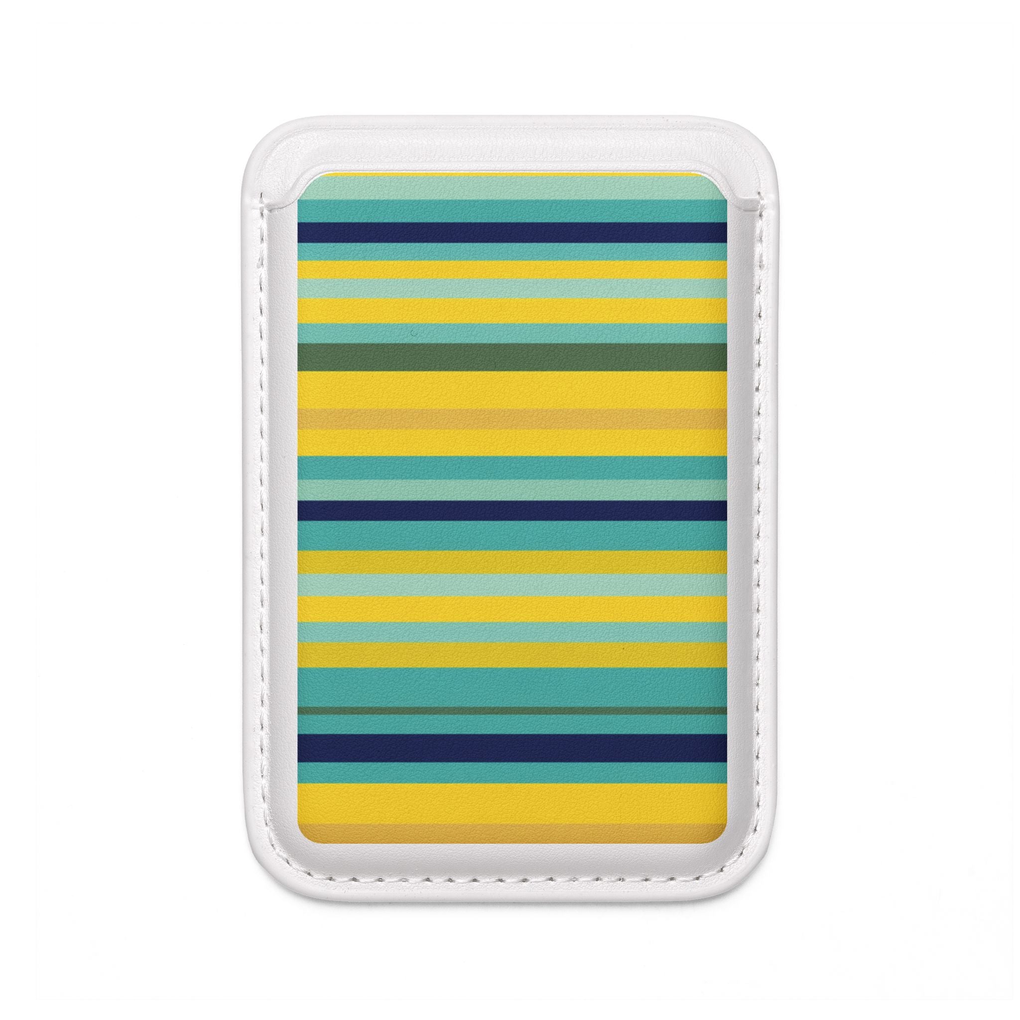 Blue Lemon Stripe Vegan MagSafe Wallet