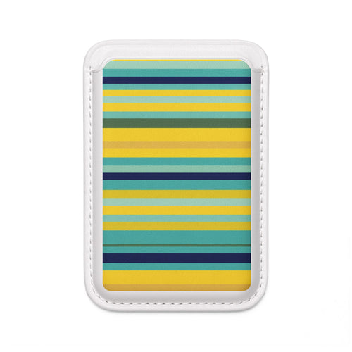 Blue Lemon Stripe Vegan MagSafe Wallet