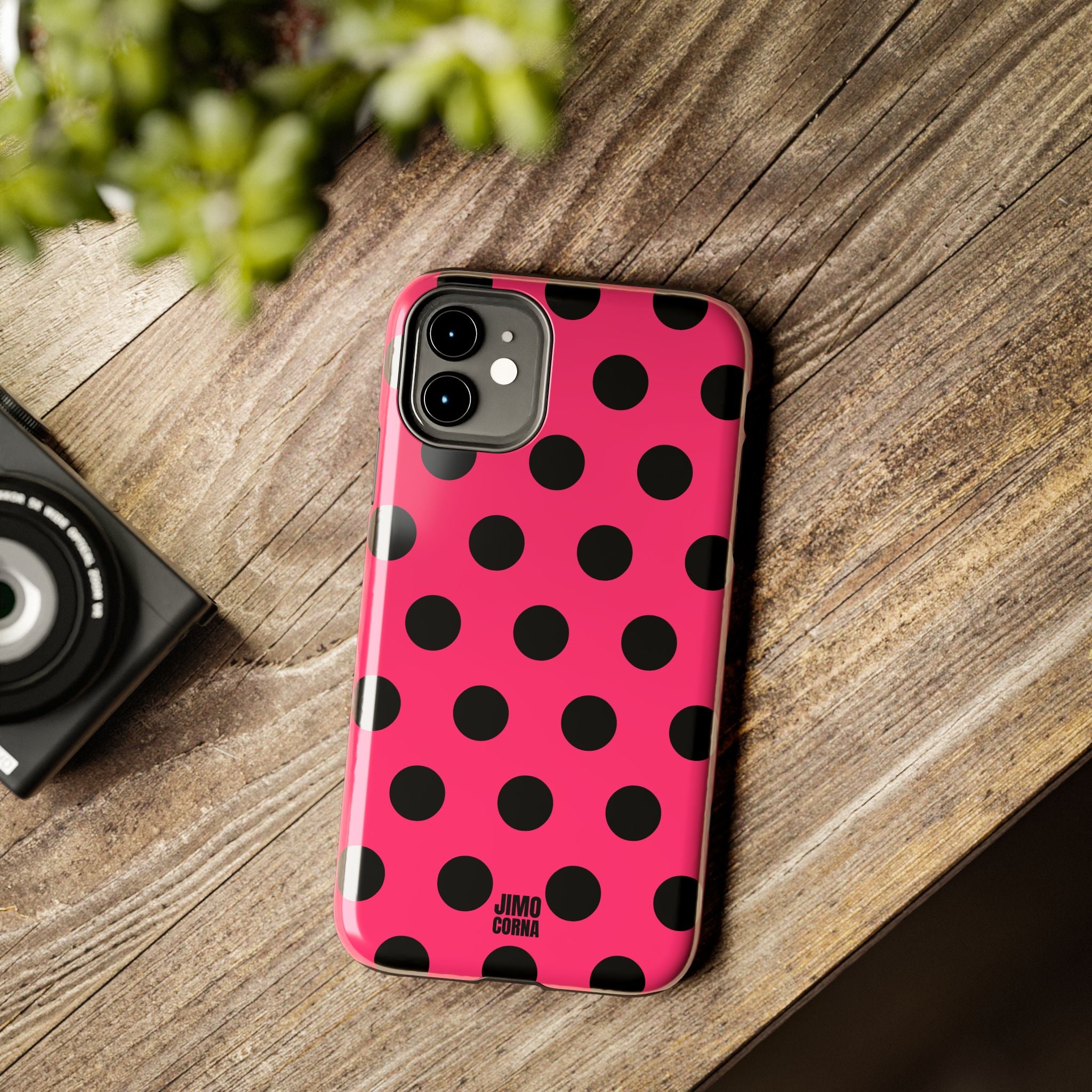 Big Polka Dot | Hot Pink and Black