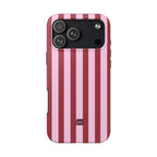 Bold Stripes iPhone Case | Pink and Red