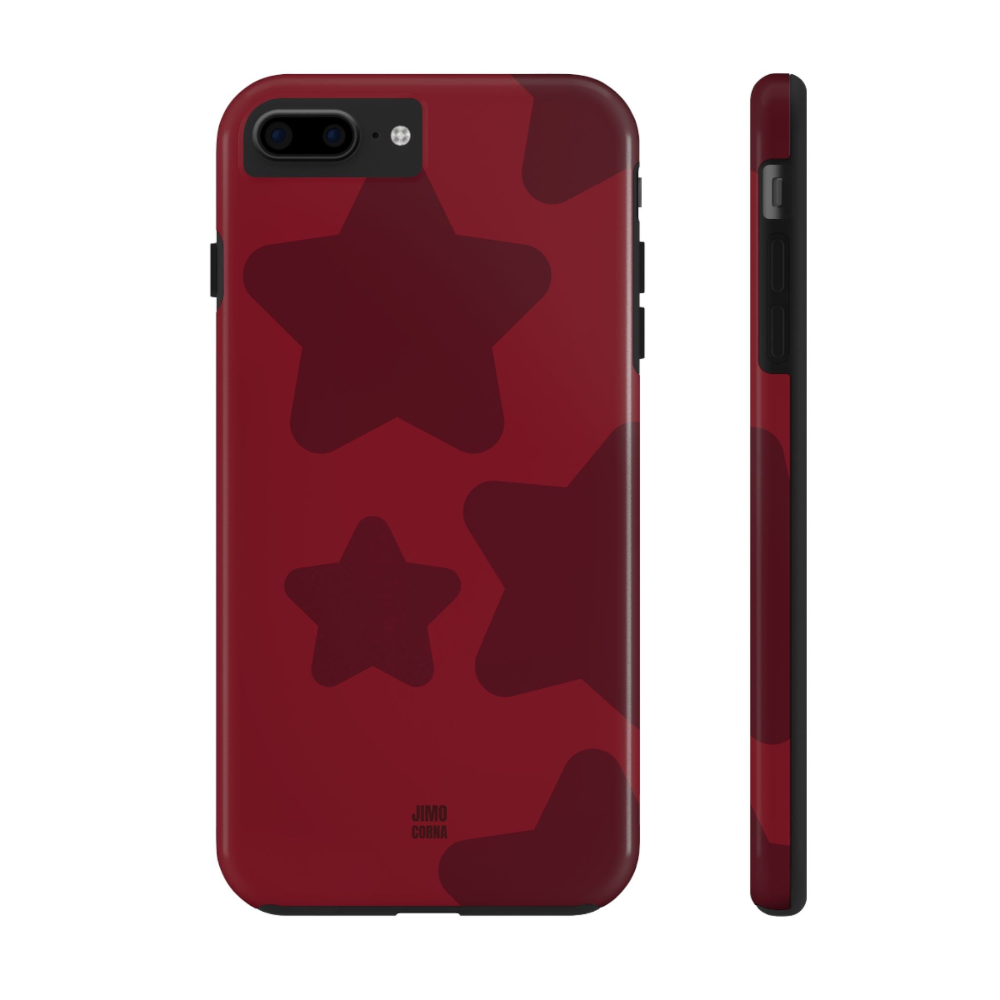 Cherry Red Bold Stars