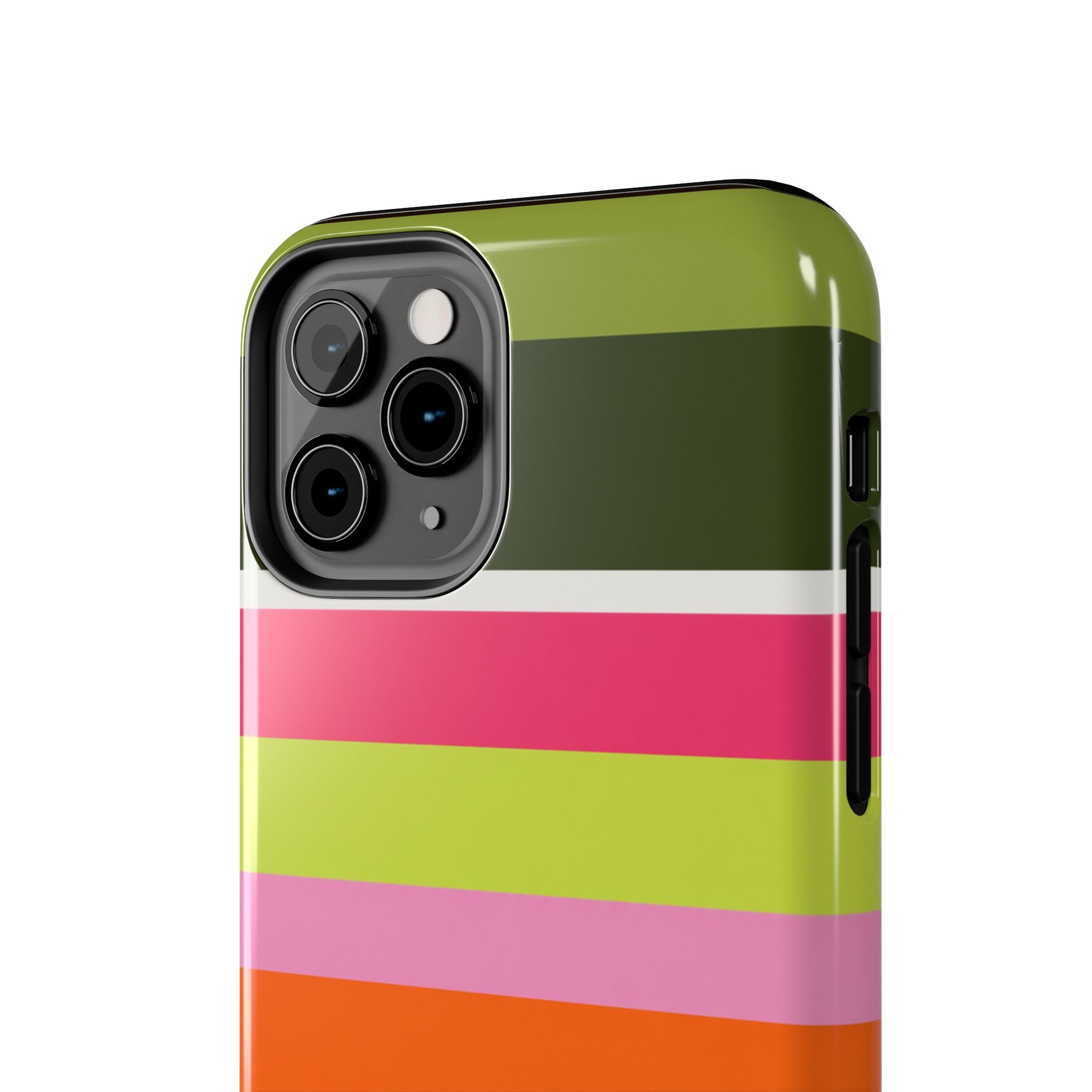 Berry Citrus Stripe iPhone Case