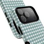 Farm Gingham MagSafe iPhone Case | Blue