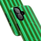 Bold Stripes MagSafe iPhone Case | Olive Green