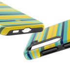 Blue Lemon Stripe Samsung Galaxy Case