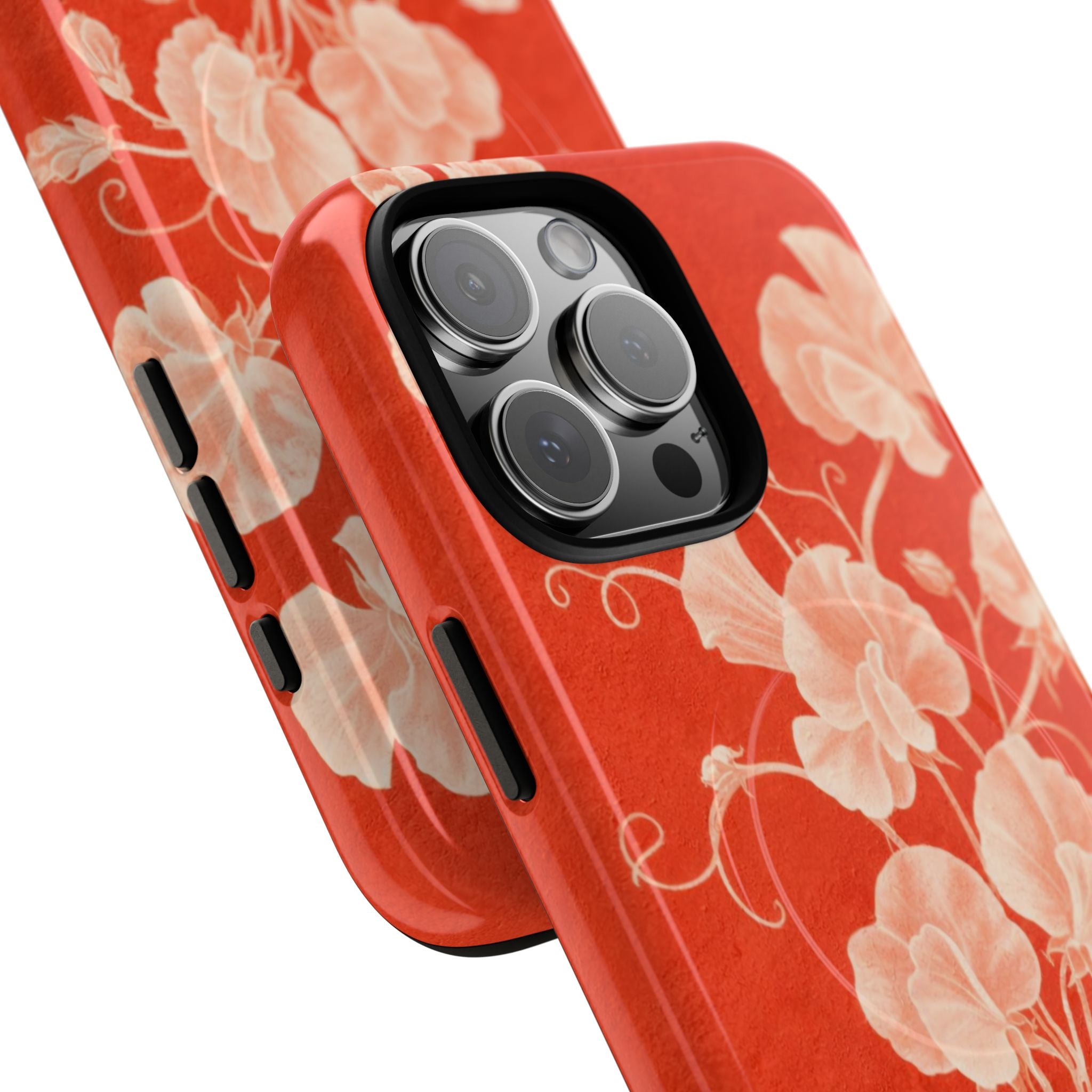 Red Flora MagSafe iPhone Case