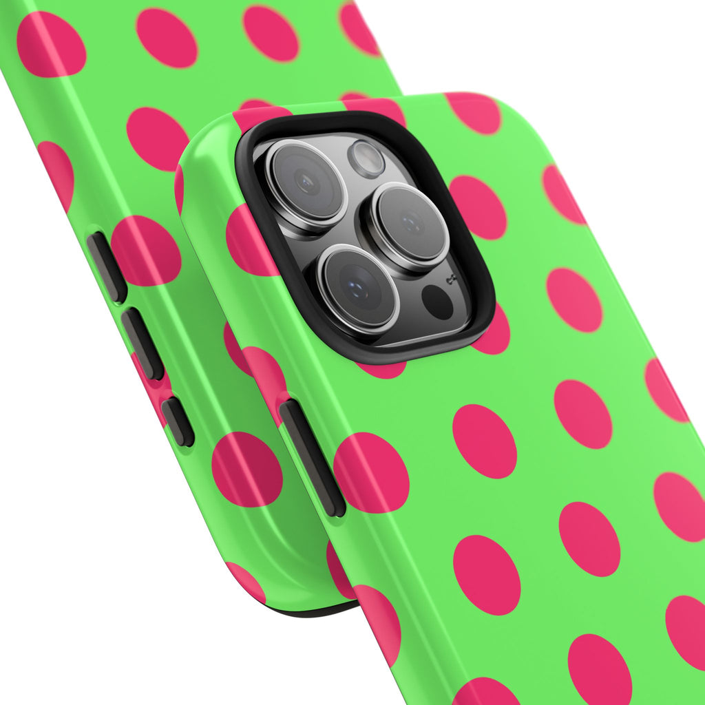 Big Polka Dot | Green and Pink