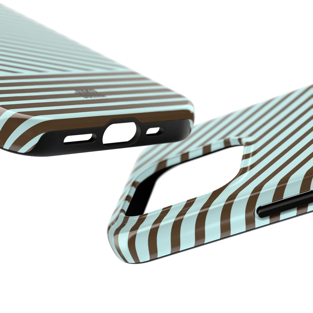 Asymmetrical Lines iPhone Case | Blue and Brown
