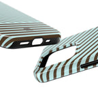 Asymmetrical Lines iPhone Case | Blue and Brown