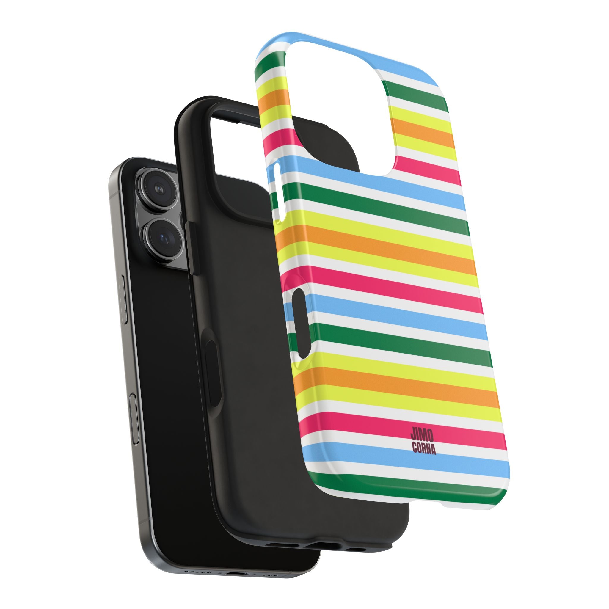 Rainbow Sorbet Stripe iPhone Case