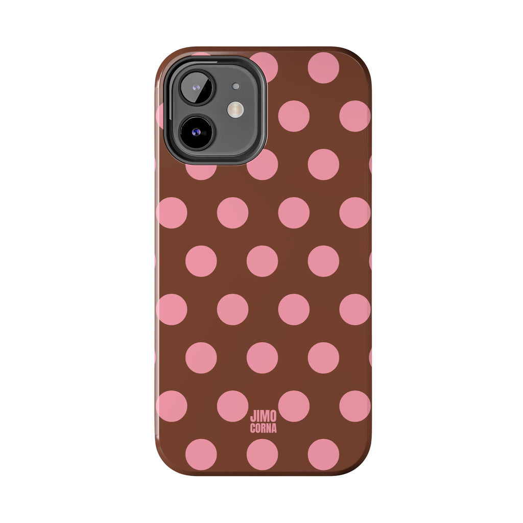 Big Polka Dot | Brown and Pink