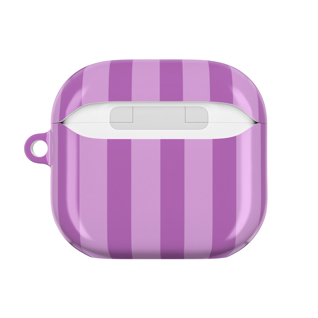 Bold Stripes AirPods Case | Plum