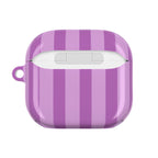 Bold Stripes AirPods Case | Plum