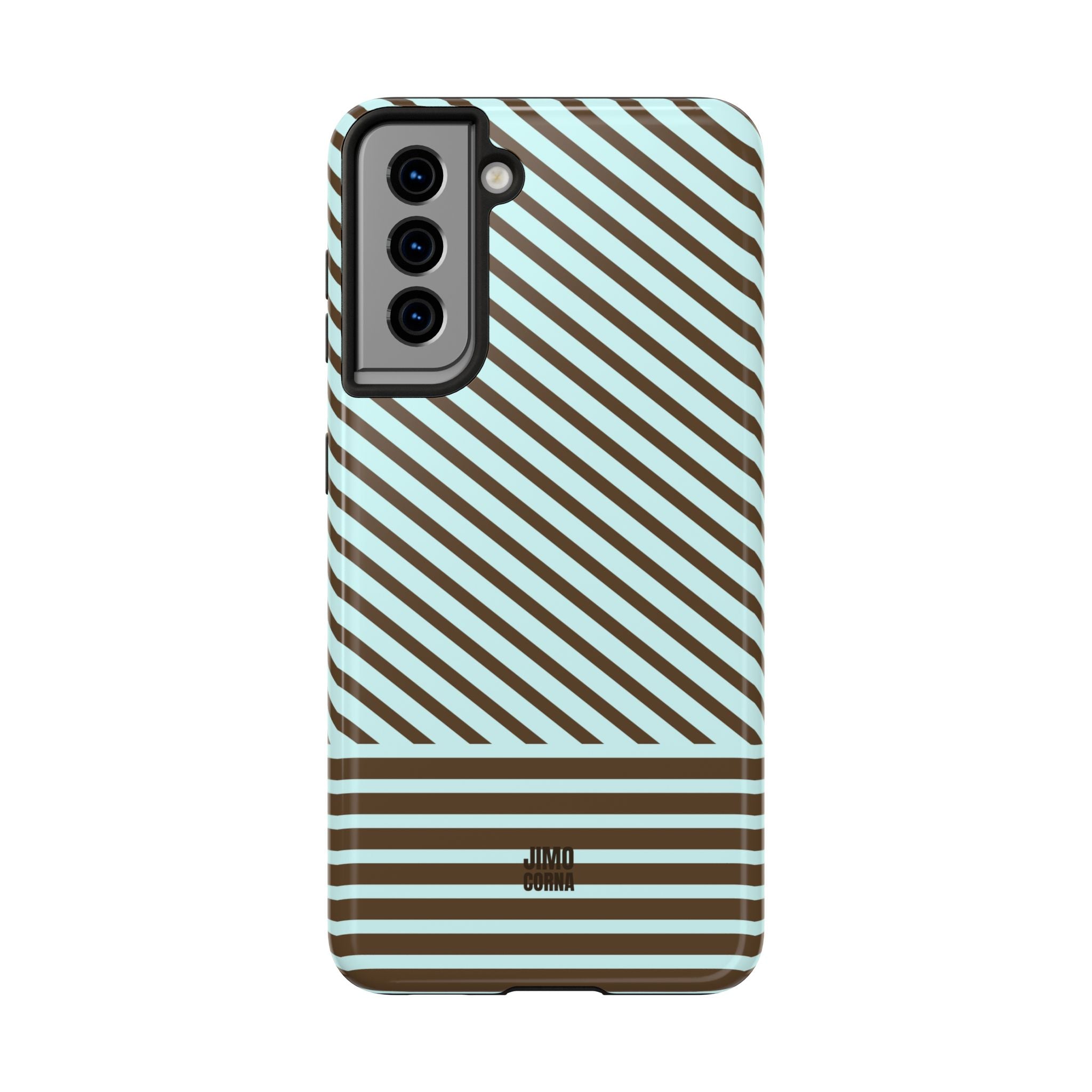 Asymmetrical Lines Samsung Galaxy Case | Blue and Brown