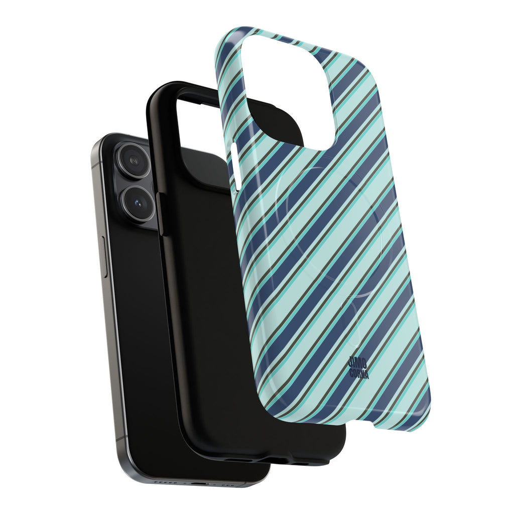 Angelina Stripes | Blue - MagSafe iPhone Case