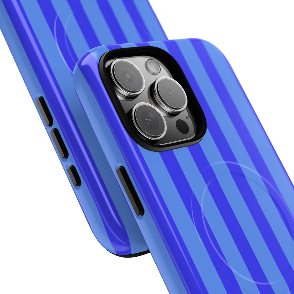 Blueberry Bold Stripes MagSafe iPhone Case
