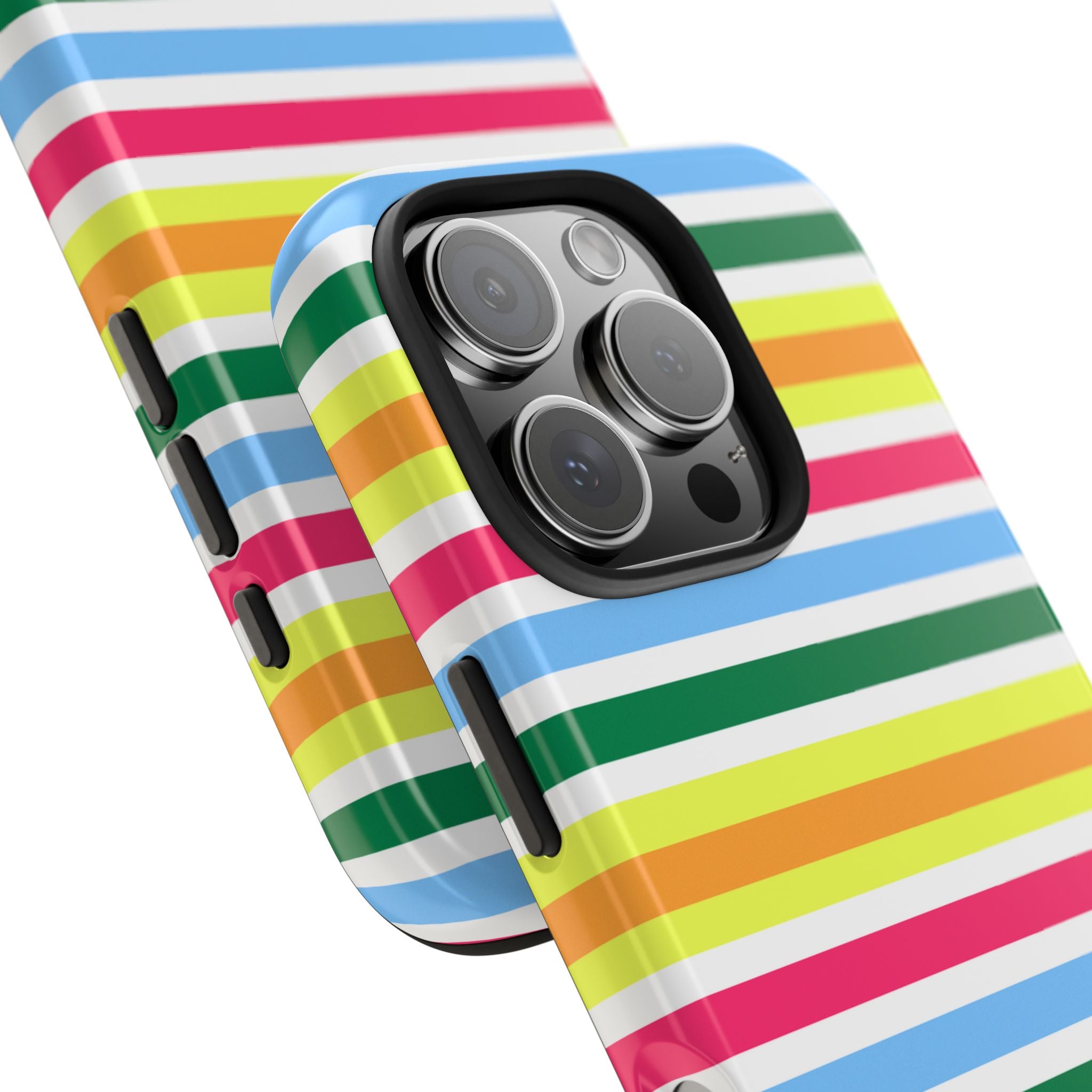 Rainbow Sorbet Stripe iPhone Case
