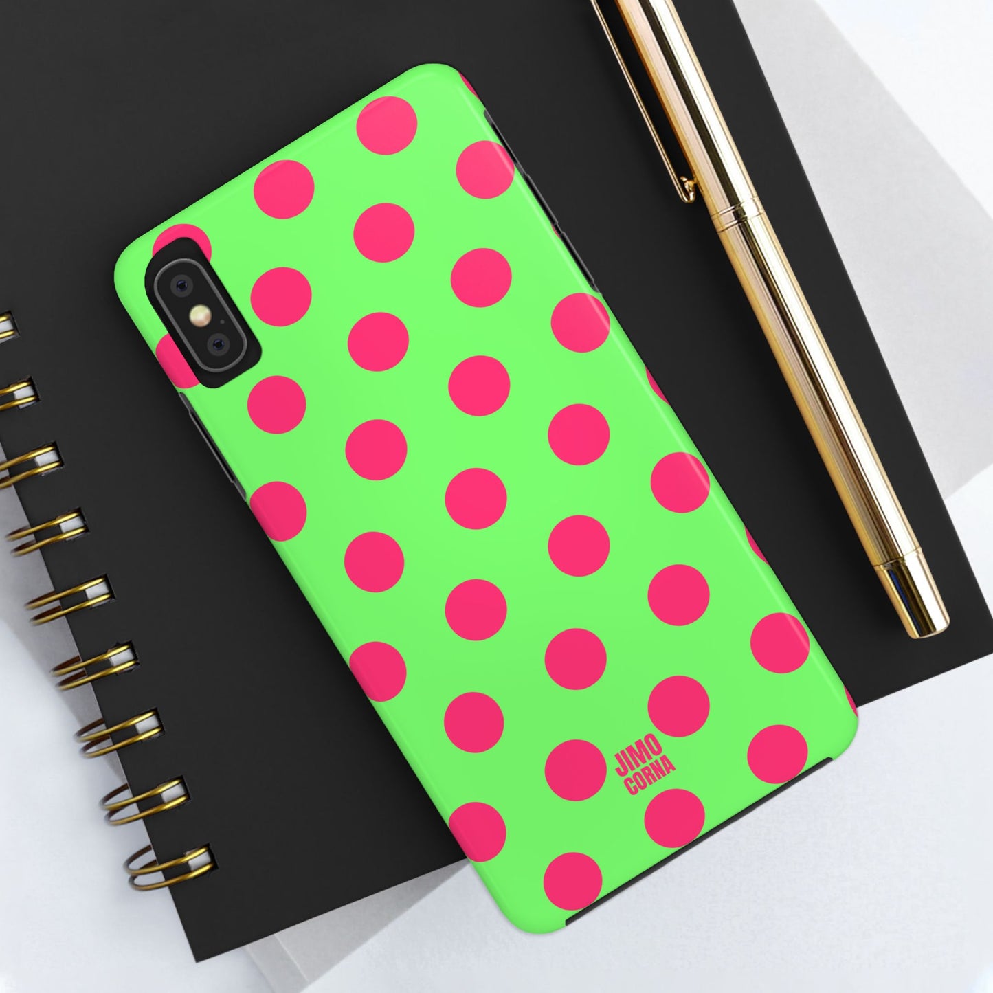 Big Polka Dot | Green and Pink