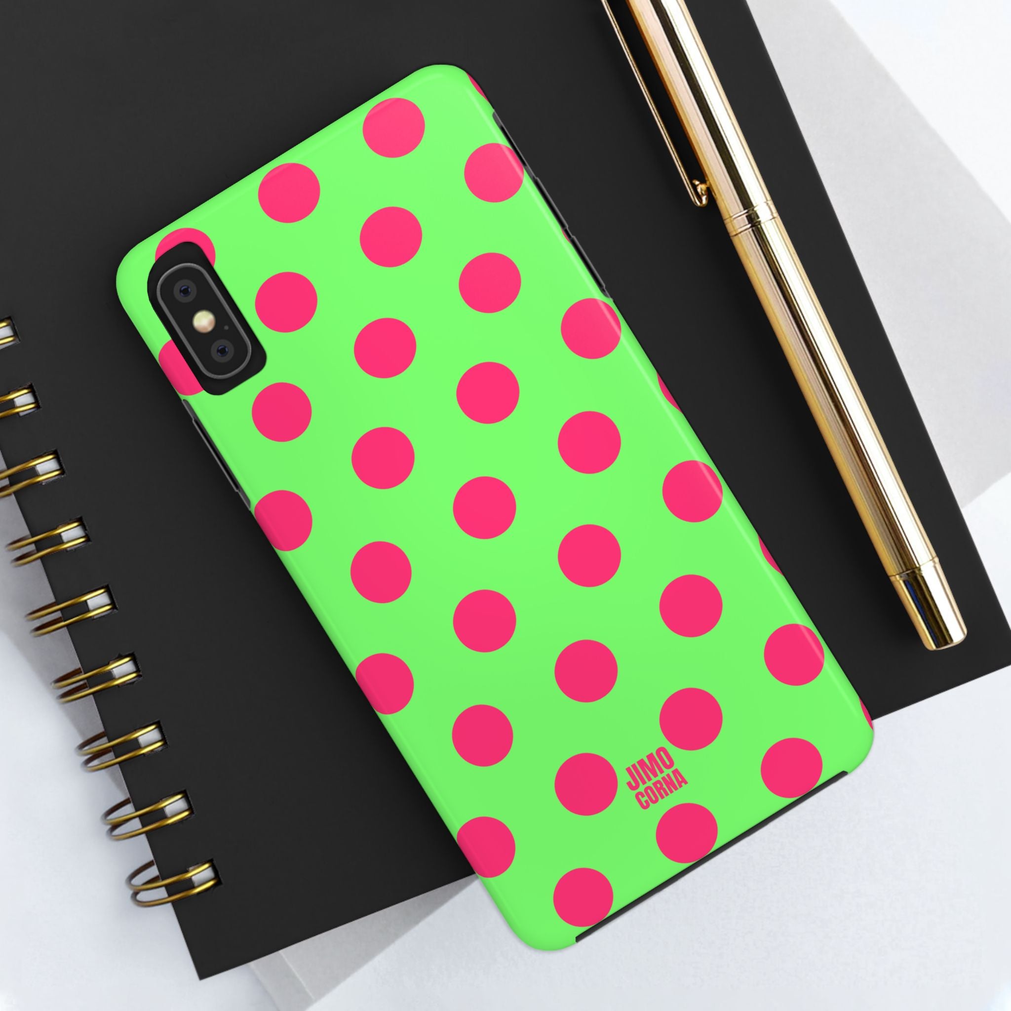 Big Polka Dot | Green and Pink