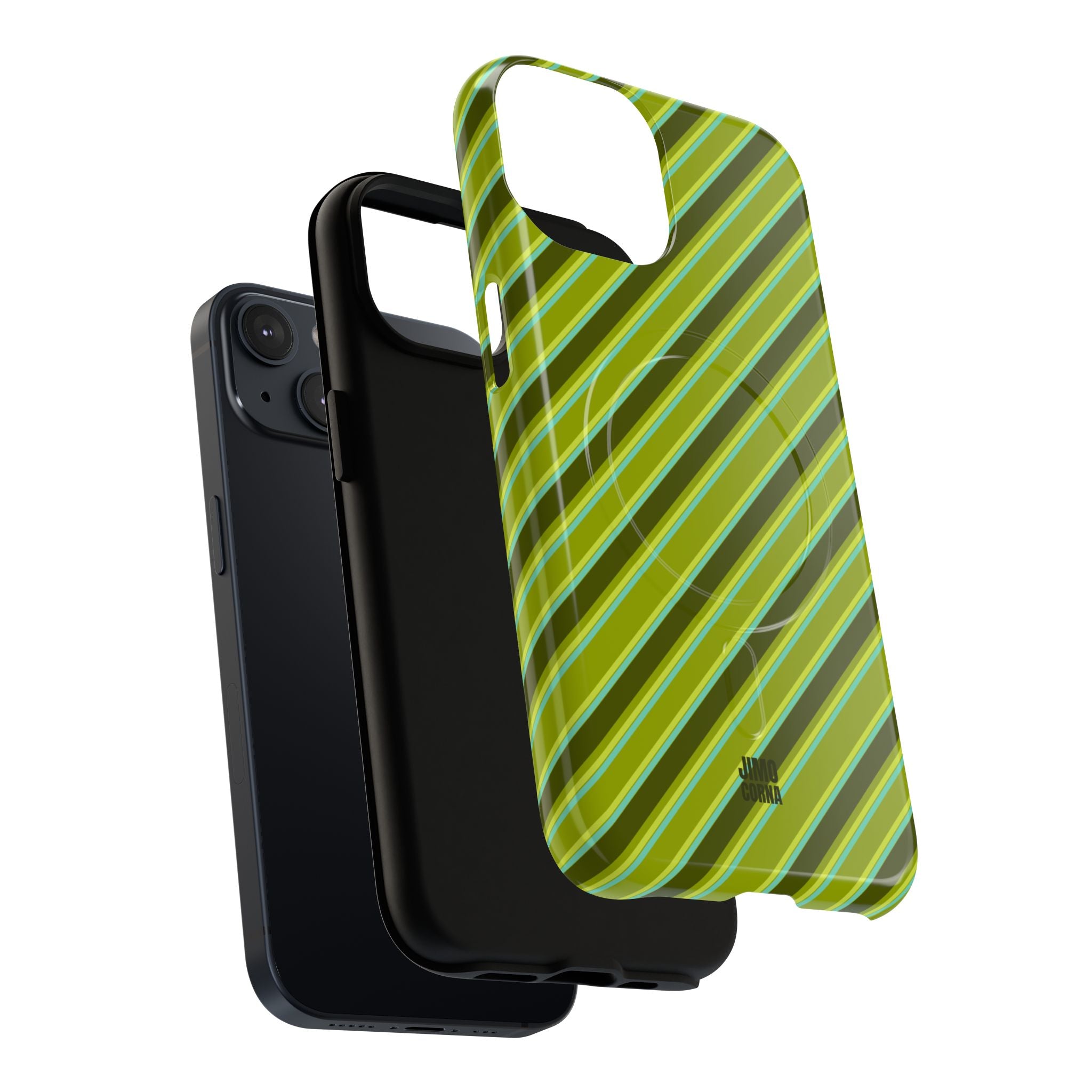 Angelina Stripes | Olive - MagSafe iPhone Case