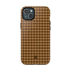 Farm Gingham MagSafe iPhone Case | Brown
