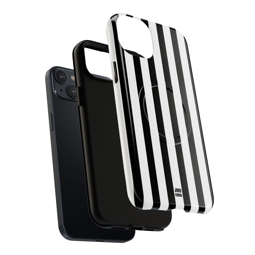 Bold Stripes MagSafe iPhone Case | Black and White