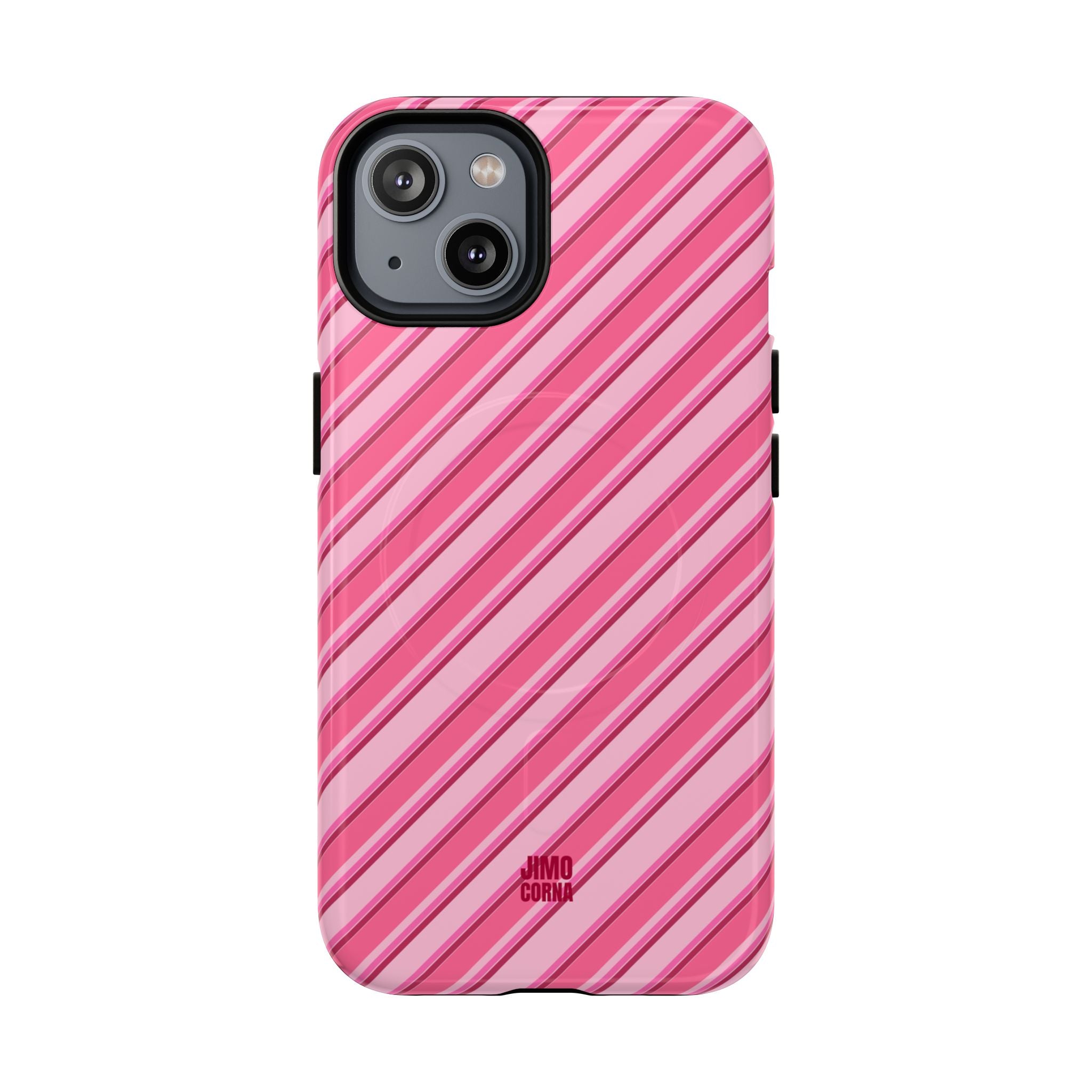 Angelina Stripes | Hot Pink - MagSafe iPhone Case