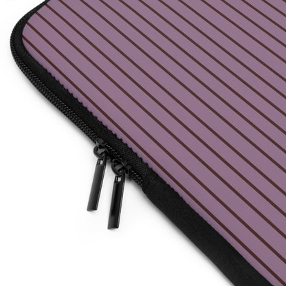 Plum Soft Stripes Laptop Sleeve