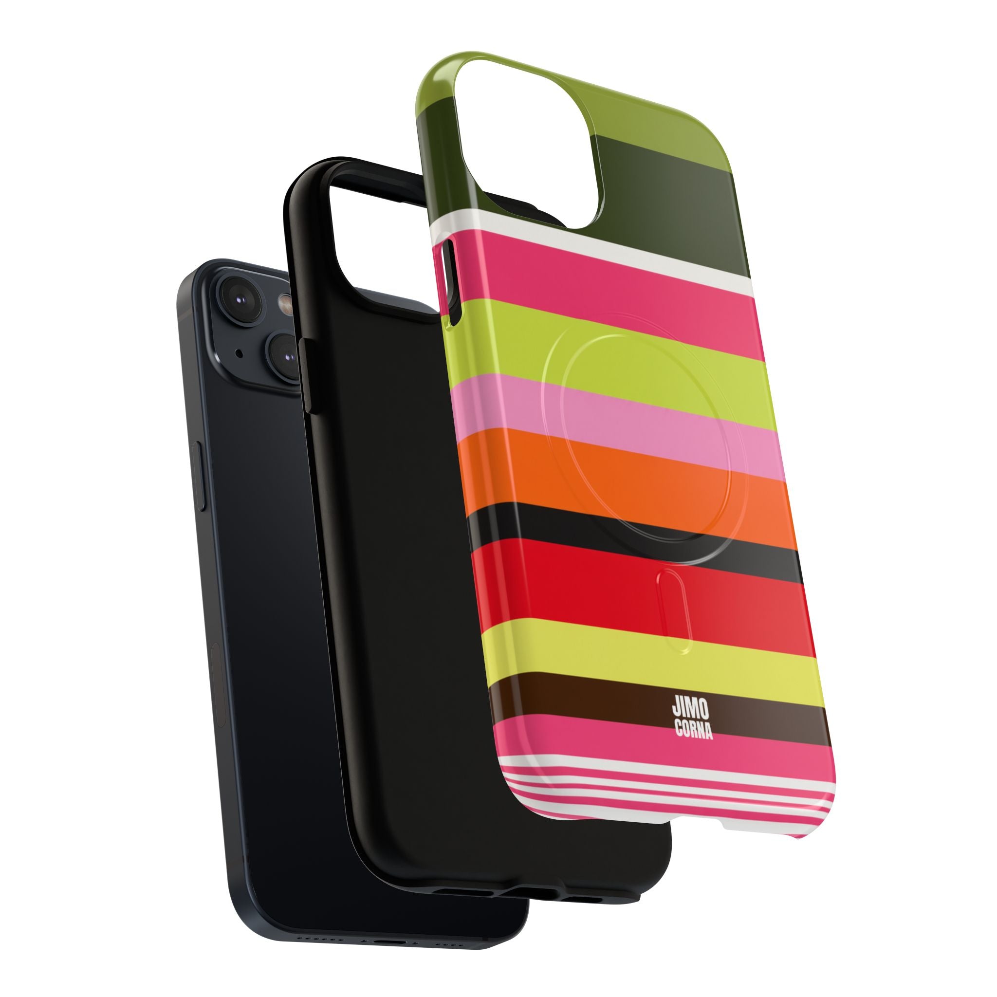 Berry Citrus Stripe MagSafe iPhone Case